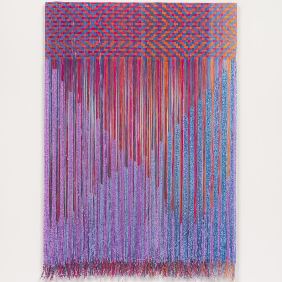 Weaving Titled: For Félix (red and blue like how your body pulses to the beat) 