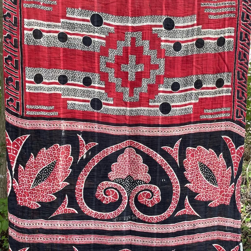 Reversible Sari Quilted Lap Blanket Bangladesh Weave a Real Peace