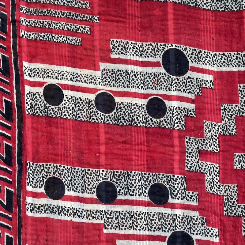 Reversible Sari Quilted Lap Blanket Bangladesh Weave a Real Peace