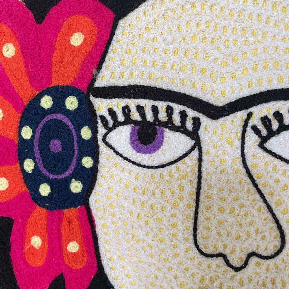 Frida Kahlo Embroidered Cushion Cover - Mexico - Image 2