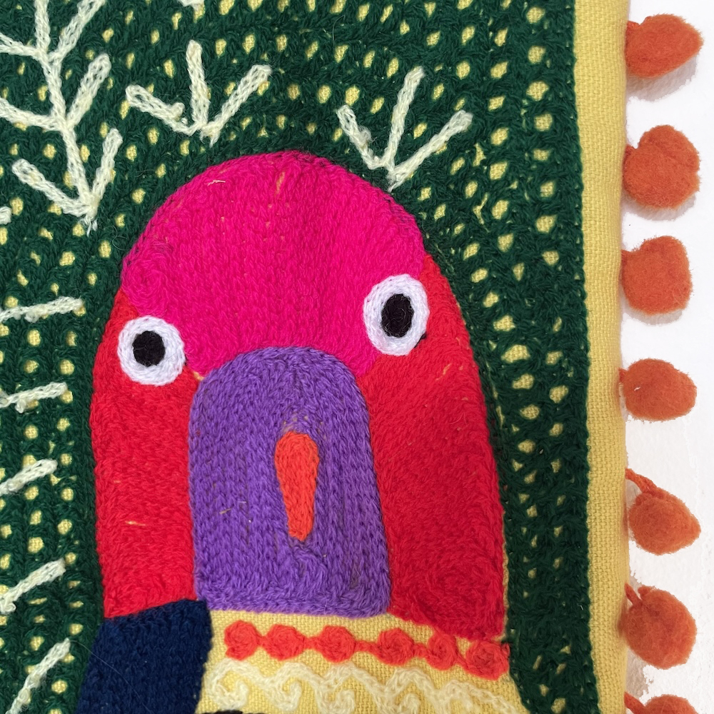 Frida Kahlo Embroidered Cushion Cover - Mexico - Image 3