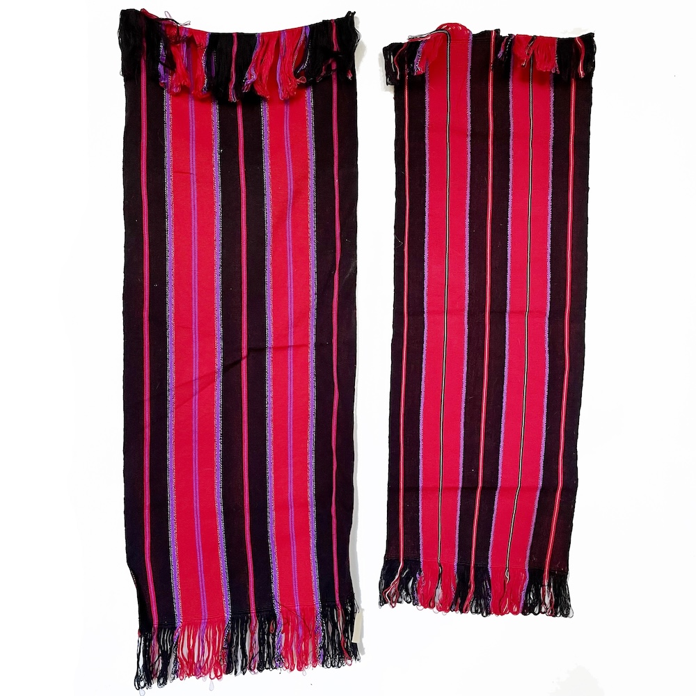 Pair of Simple Warp Faced Tablerunners - Guatemala