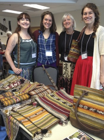 2013 Scholarship Student, Selina Petschek, with members at the WARP Marketplace